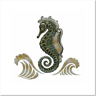 Wonderful elegant fantasy seahorse Posters and Art